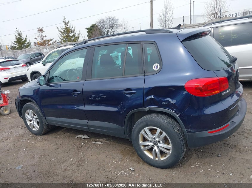 2017 Volkswagen Tiguan Trendline VIN: WVGHV7AX1HW505672 Lot: 12576811