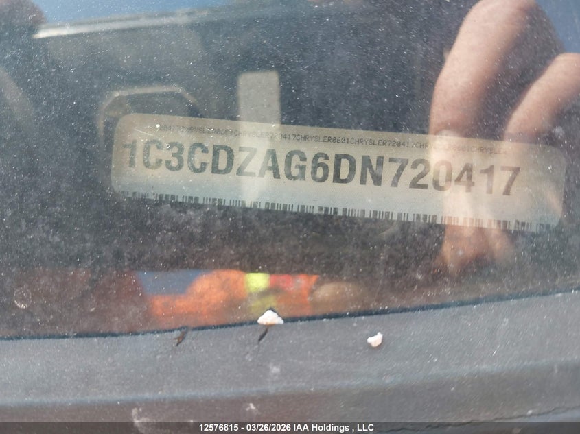 2013 Dodge Avenger Se VIN: 1C3CDZAG6DN720417 Lot: 12576815