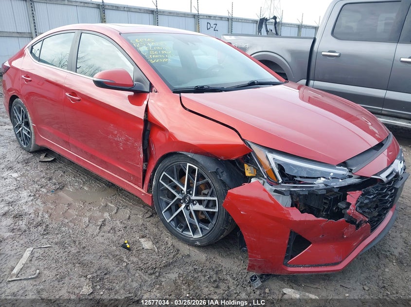 2019 Hyundai Elantra Sport VIN: KMHD04LB3KU861962 Lot: 12577034
