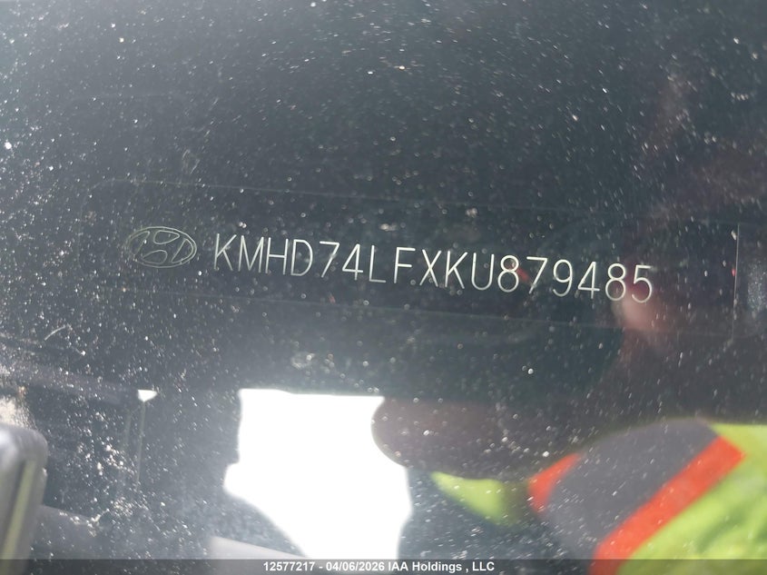 2019 Hyundai Elantra VIN: KMHD74LFXKU879485 Lot: 12577217
