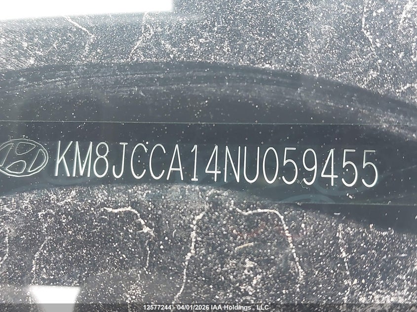 2022 Hyundai Tucson Luxury Hybrid Awd VIN: KM8JCCA14NU059455 Lot: 12577244