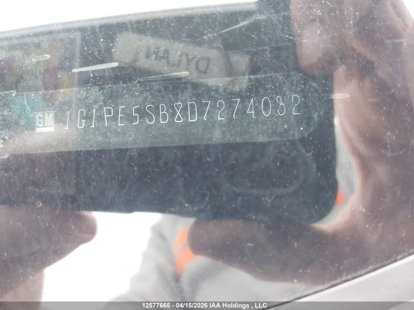 2013 Chevrolet Cruze Lt Turbo VIN: 1G1PE5SB8D7274032 Lot: 12577665