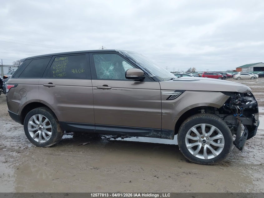 2016 Land Rover Range Rover Sport Diesel Td6 Hse VIN: SALWR2KF4GA119387 Lot: 12577813