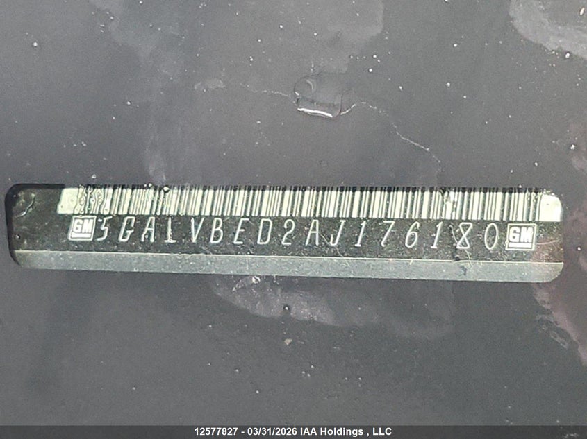 2010 Buick Enclave Cxl VIN: 5GALVBED2AJ176180 Lot: 12577827