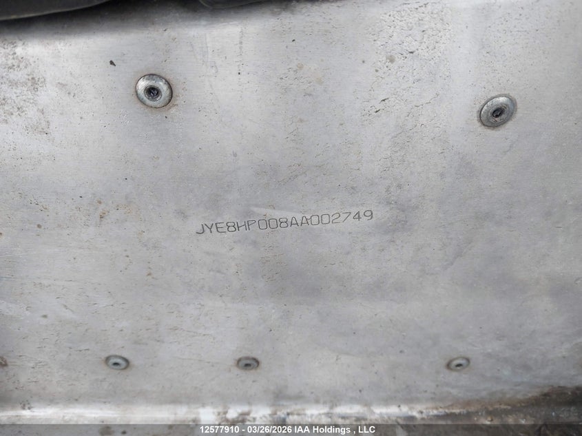 2010 Yamaha VIN: JYE8HP008AA002749 Lot: 12577910