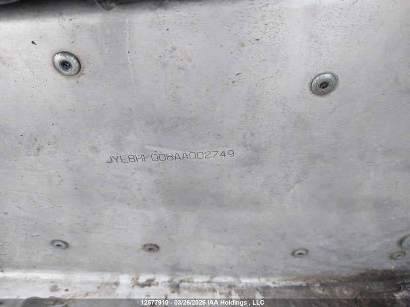 2010 Yamaha VIN: JYE8HP008AA002749 Lot: 12577910