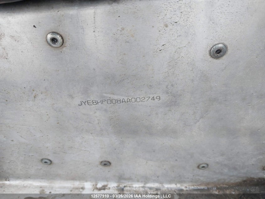 2010 Yamaha VIN: JYE8HP008AA002749 Lot: 12577910