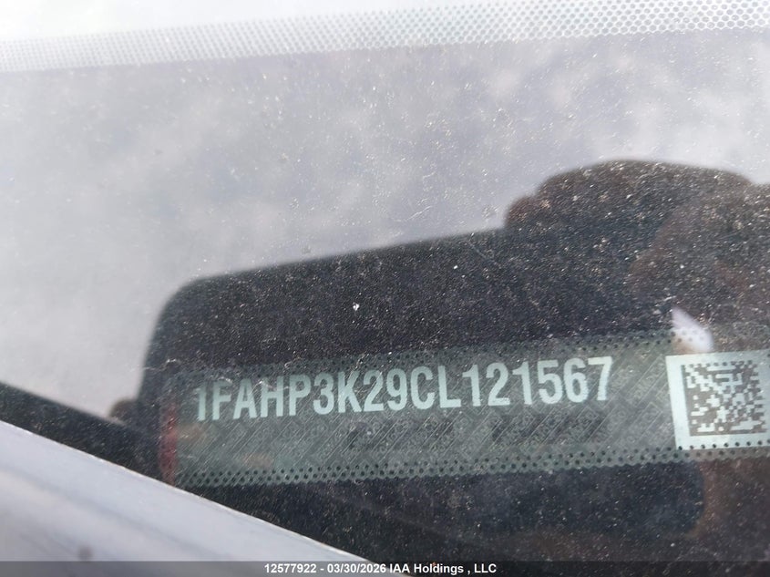 2012 Ford Focus Se VIN: 1FAHP3K29CL121567 Lot: 12577922