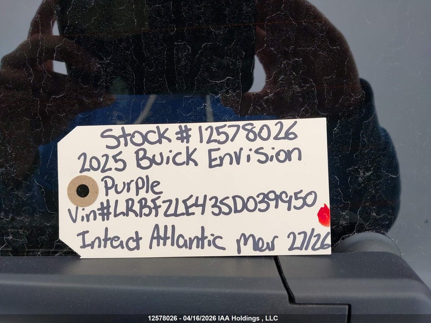 2025 Buick Envision 2.0 Sport Touring Awd purple Lot 111012578026 Vin LRBFZLE43SD039950