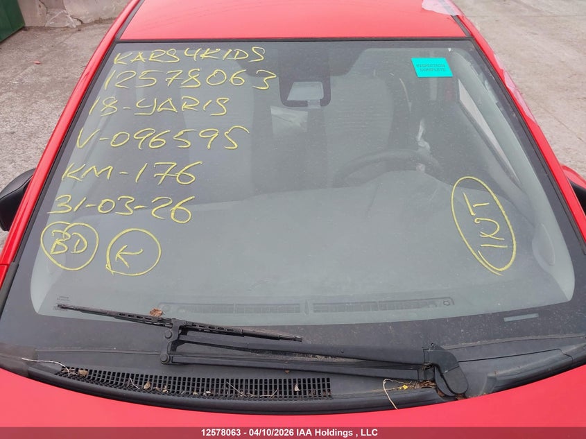 2018 Toyota Yaris L/Le/Se VIN: VNKKTUD39JA096595 Lot: 12578063