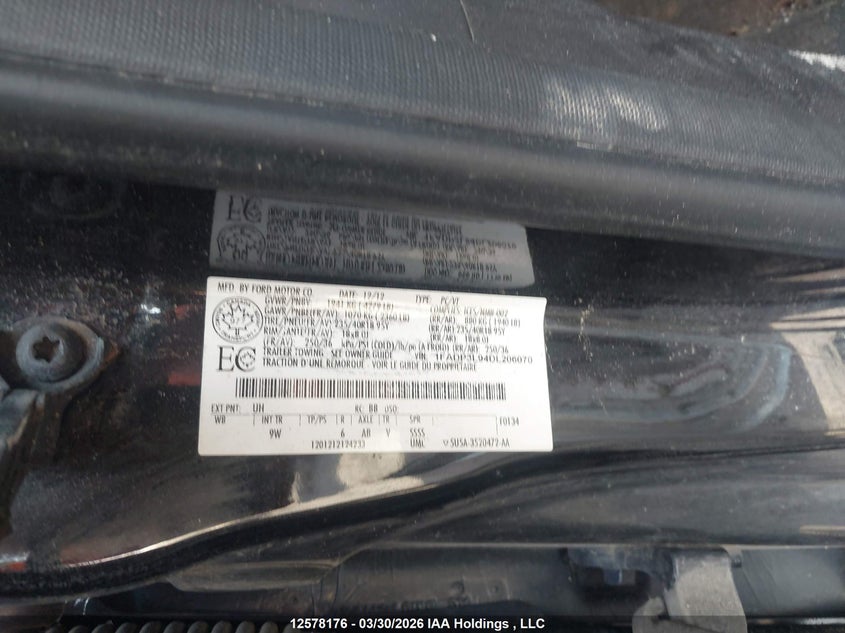 2013 Ford Focus St St VIN: 1FADP3L94DL206070 Lot: 12578176