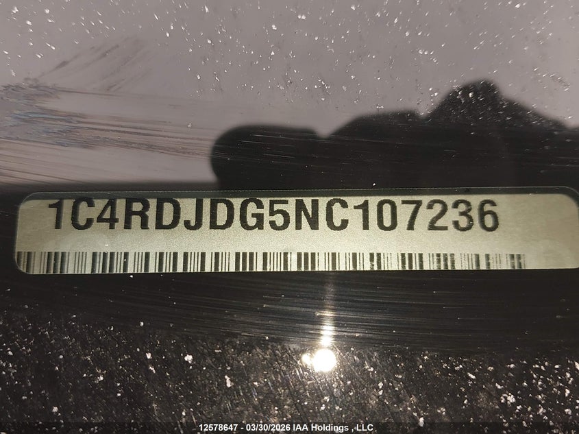 2022 Dodge Durango Gt VIN: 1C4RDJDG5NC107236 Lot: 12578647