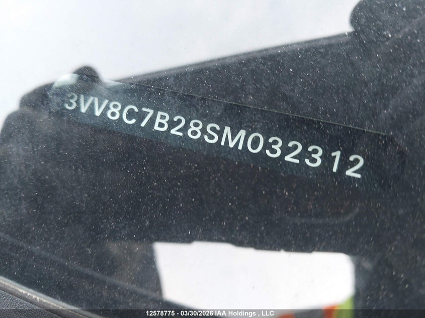 2025 Volkswagen Taos S VIN: 3VV8C7B28SM032312 Lot: 12578775