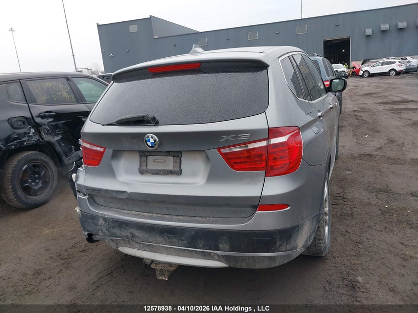 2013 BMW X3 2.8I VIN: 5UXWX9C59D0A16240 Lot: 12578938