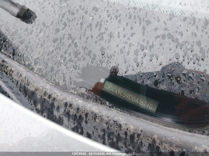 2013 BMW X3 2.8I VIN: 5UXWX9C59D0A16240 Lot: 12578938