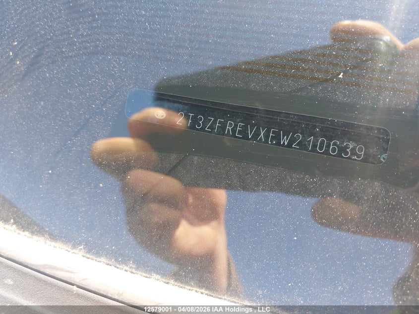 2015 Toyota Rav4 Le VIN: 2T3ZFREVXFW210639 Lot: 12579001