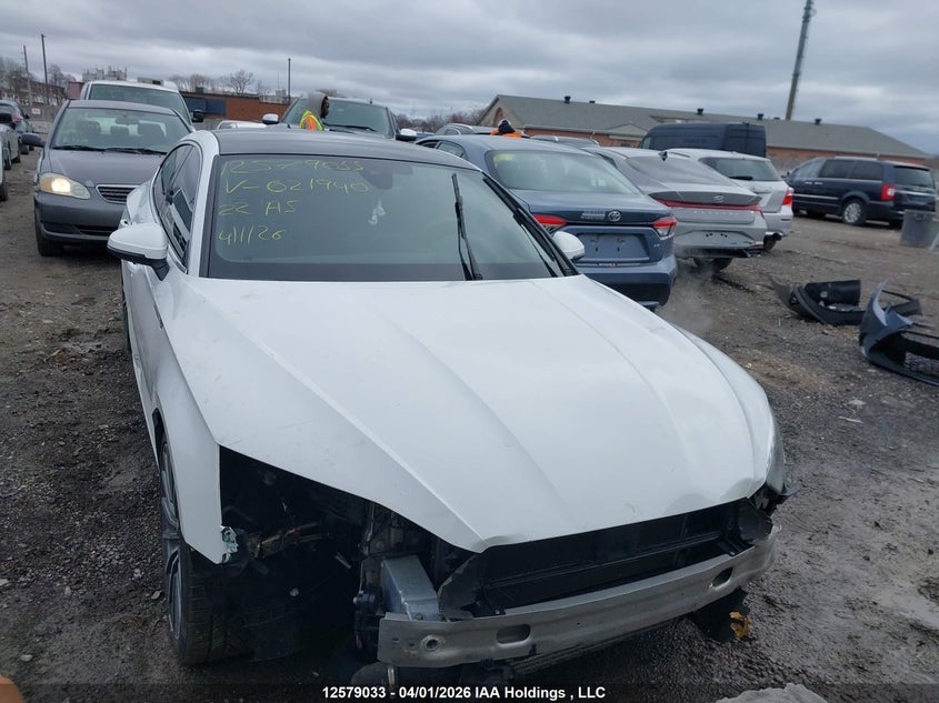 2022 Audi A5 Sportback VIN: WAUFACF55NA021940 Lot: 12579033