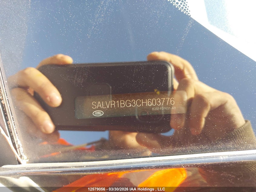 2012 Land Rover Range Rover Evoque Pure Plus VIN: SALVR1BG3CH603776 Lot: 12579056