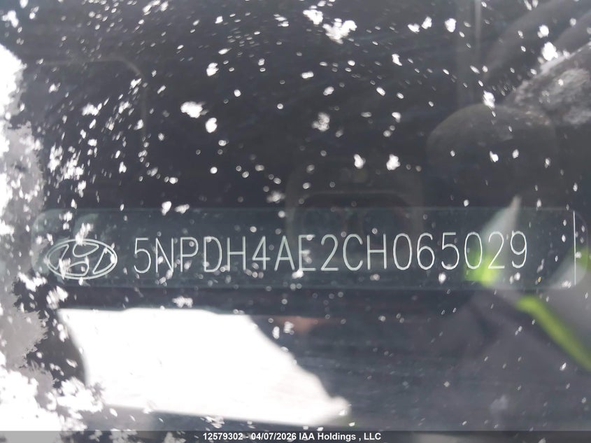 2012 Hyundai Elantra Gl VIN: 5NPDH4AE2CH065029 Lot: 12579302