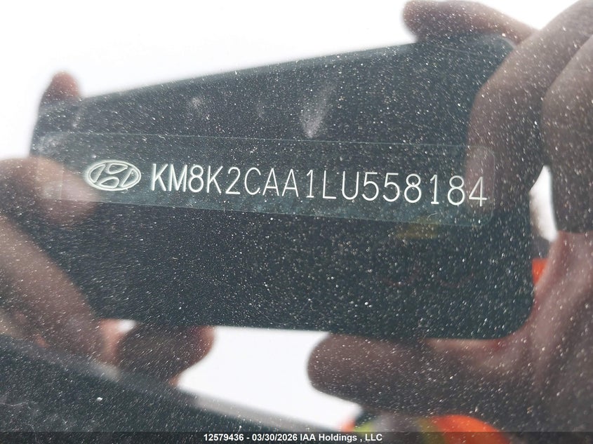 2020 Hyundai Kona Sel VIN: KM8K2CAA1LU558184 Lot: 12579436