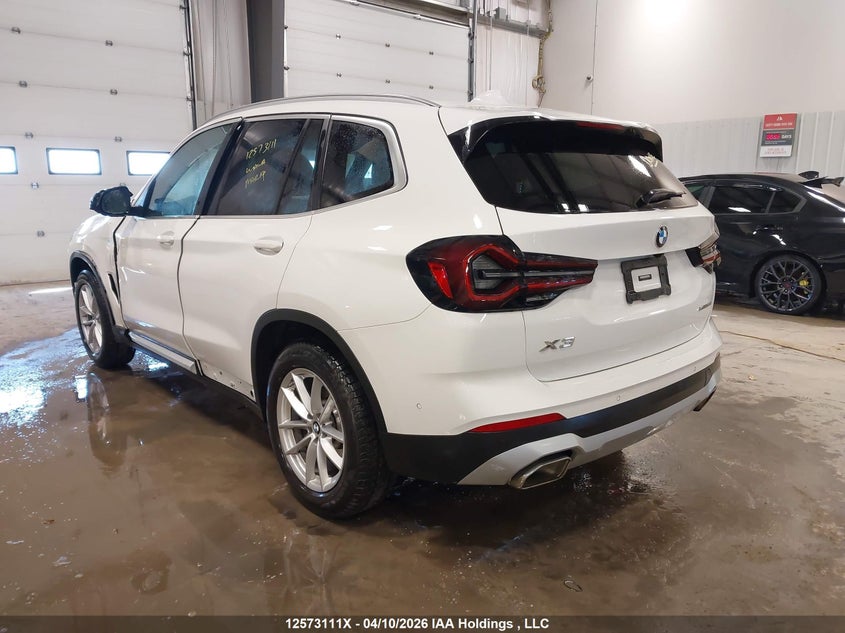 2023 BMW X3 xDrive30I VIN: 5UX53DP05P9S47240 Lot: 12573111x