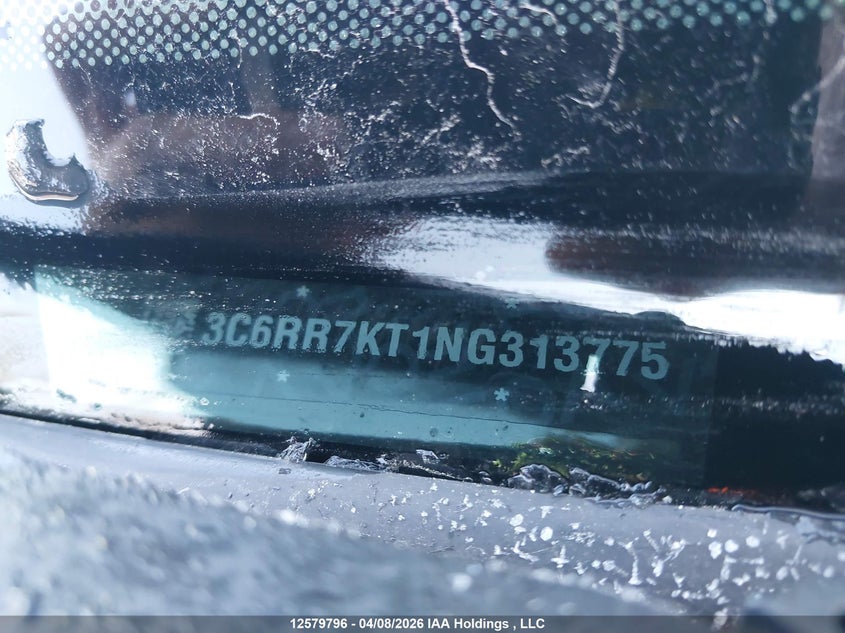 2022 Ram 1500 Classic Tradesman VIN: 3C6RR7KT1NG313775 Lot: 12579796