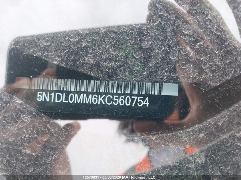 2019 Infiniti Qx60 VIN: 5N1DL0MM6KC560754 Lot: 12579831