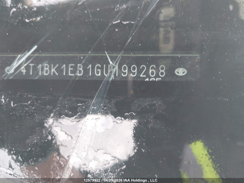 2016 Toyota Avalon Touring VIN: 4T1BK1EB1GU199268 Lot: 12579922