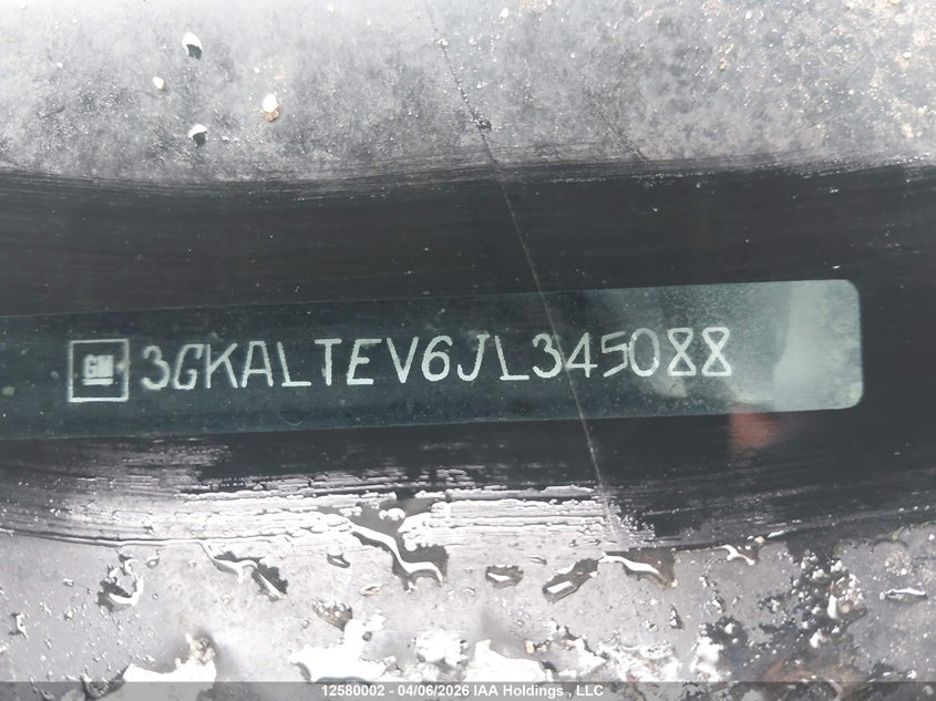 2018 GMC Terrain Sle VIN: 3GKALTEV6JL345088 Lot: 12580002