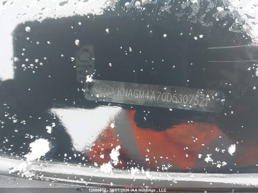 2013 Kia Optima Lx VIN: KNAGM4A70D5307521 Lot: 12580072