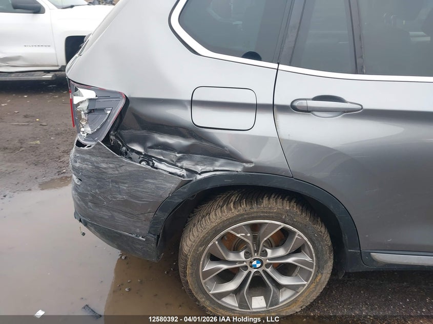 2017 BMW X3 xDrive28I VIN: 5UXWX9C31H0T22737 Lot: 12580392