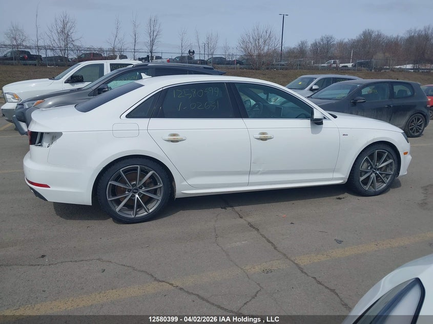 2017 Audi A4 VIN: WAUENAF49HN062631 Lot: 12580399