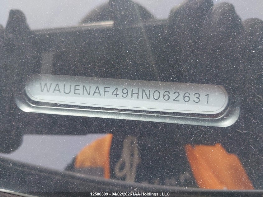 2017 Audi A4 VIN: WAUENAF49HN062631 Lot: 12580399
