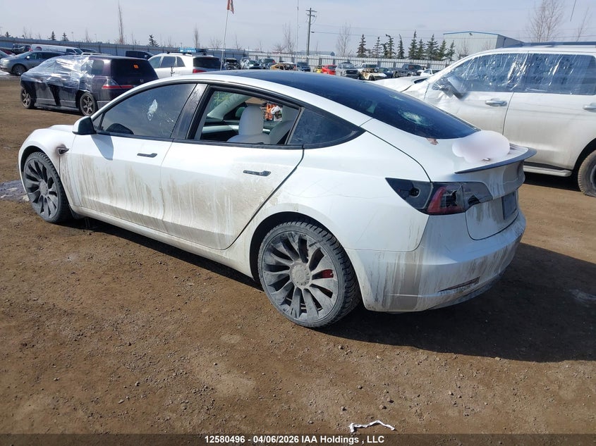 Vin: 5yj3e1ec1pf399343, lot: 2975775, tesla model 3 performance 20233