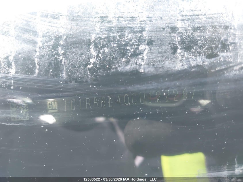 2012 Chevrolet Volt VIN: 1G1RA6E40CU122267 Lot: 12580522