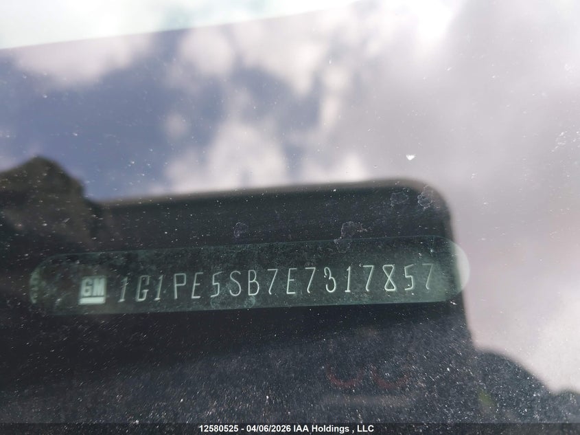 2014 Chevrolet Cruze 2Lt VIN: 1G1PE5SB7E7317857 Lot: 12580525