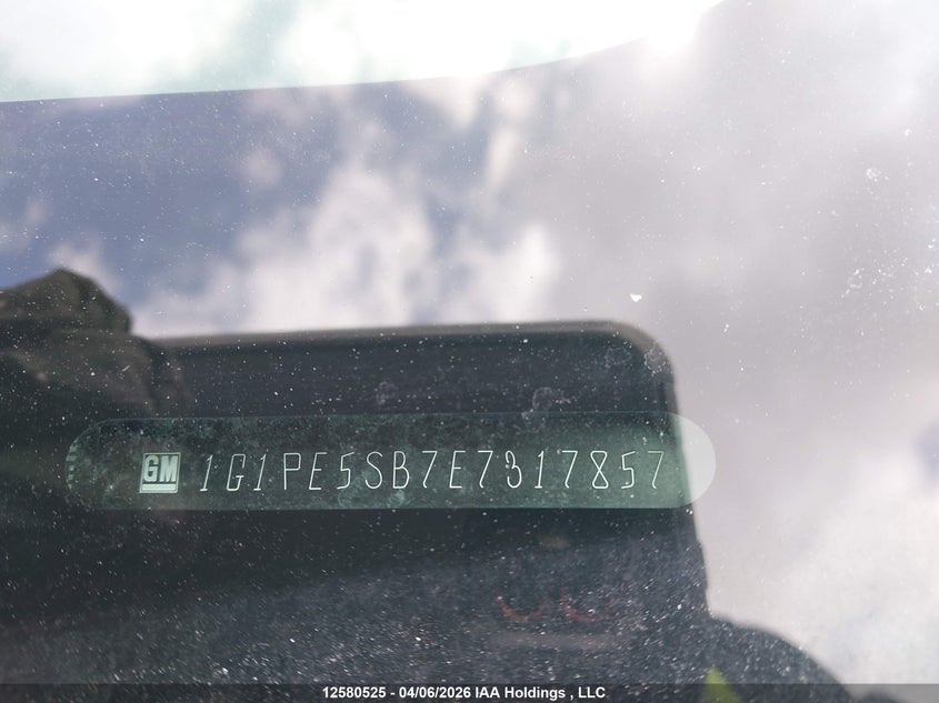 2014 Chevrolet Cruze 2Lt VIN: 1G1PE5SB7E7317857 Lot: 12580525