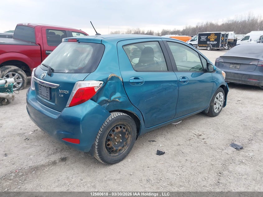 Vin: jtdktud31cd531670, lot: 2975898, toyota yaris 20124