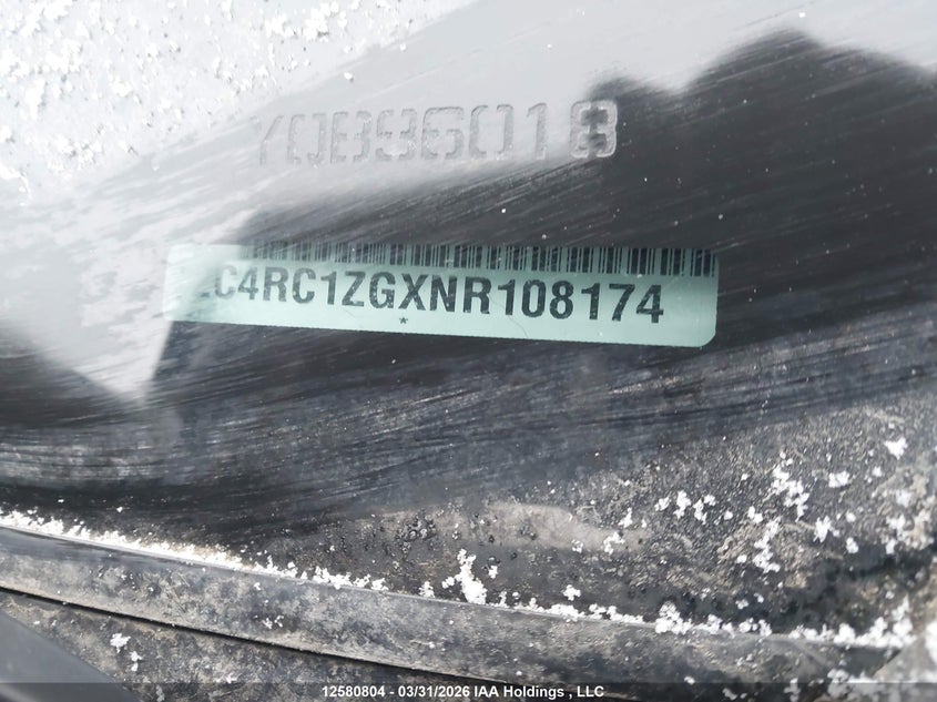 2022 Chrysler Grand Caravan Sxt VIN: 2C4RC1ZGXNR108174 Lot: 12580804