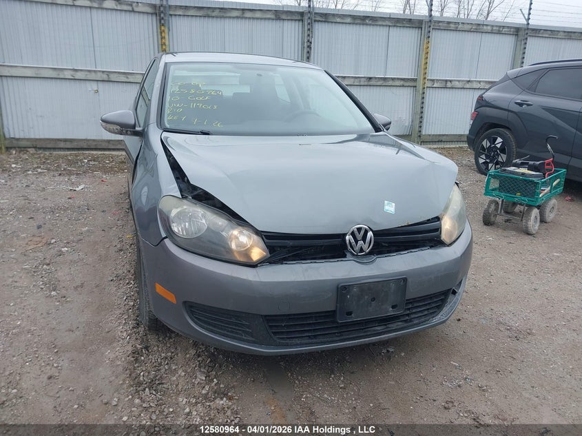 2010 Volkswagen Golf 2.5L Sportline/2.5L Trendline VIN: WVWBA7AJ3AW119018 Lot: 12580964