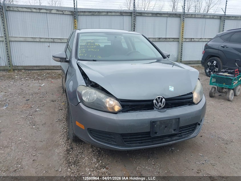 2010 Volkswagen Golf 2.5L Sportline/2.5L Trendline VIN: WVWBA7AJ3AW119018 Lot: 12580964