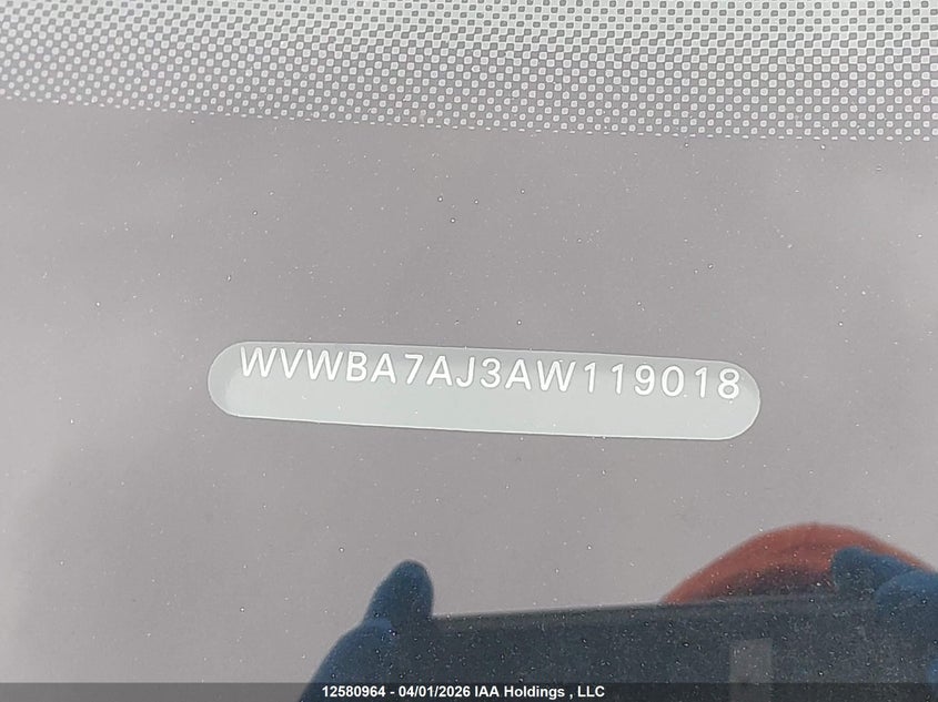 2010 Volkswagen Golf 2.5L Sportline/2.5L Trendline VIN: WVWBA7AJ3AW119018 Lot: 12580964