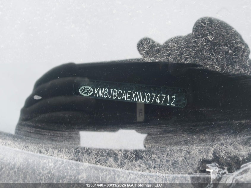 2022 Hyundai Tucson Essential Awd VIN: KM8JBCAEXNU074712 Lot: 12581440