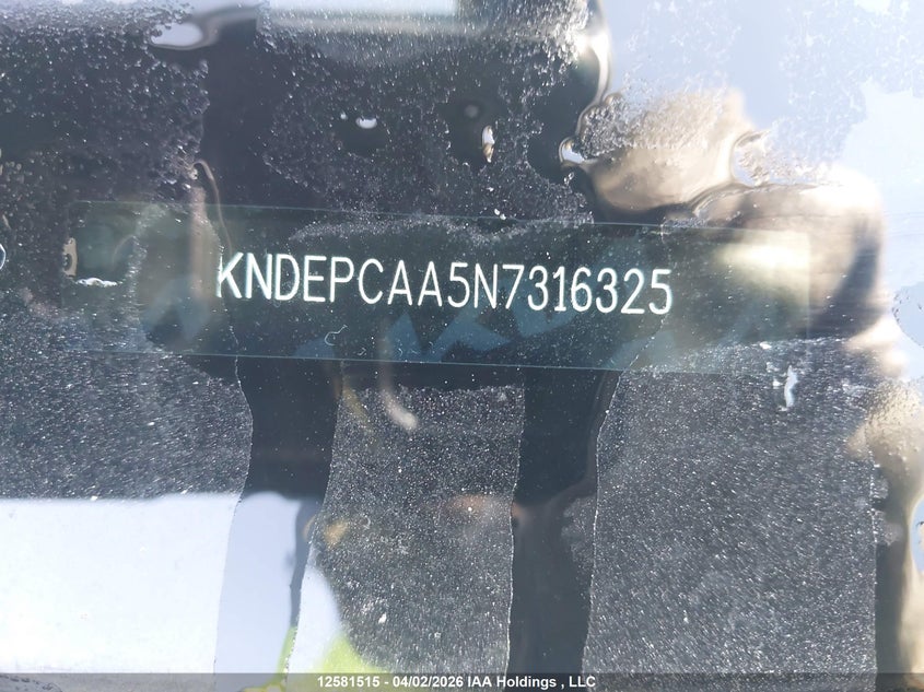 2022 Kia Seltos Lx VIN: KNDEPCAA5N7316325 Lot: 12581515