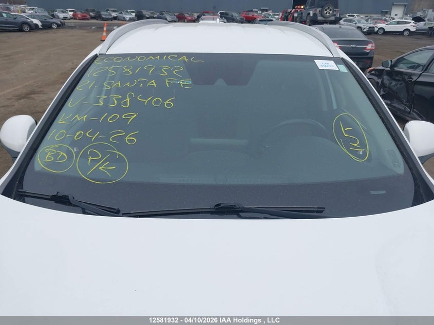 2021 Hyundai Santa Fe Essential Awd VIN: 5NMS2DAJ7MH338406 Lot: 12581932