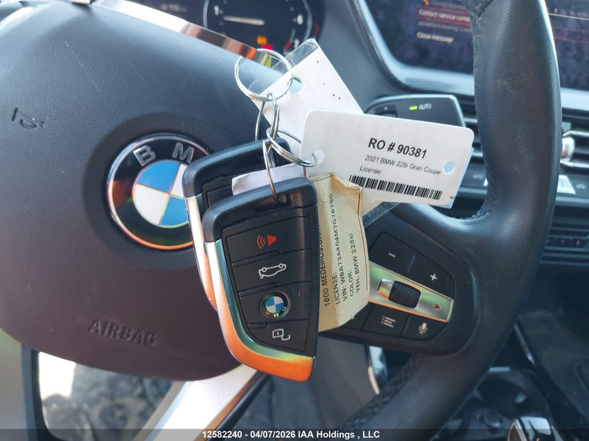 2021 BMW 228I Gran Coupe xDrive VIN: WBA73AK04M7G76750 Lot: 12582240