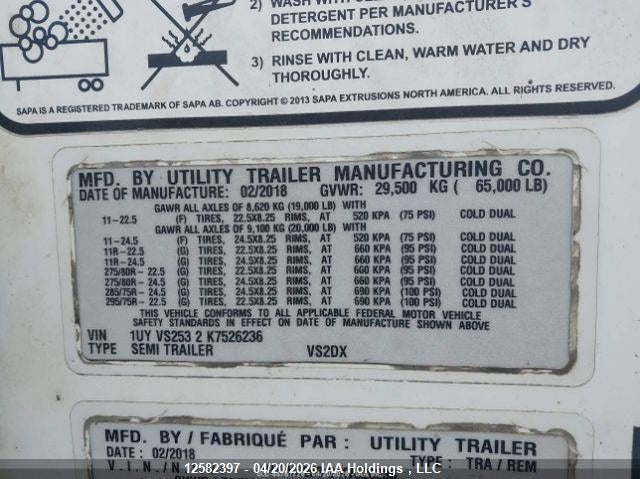 2019 OTHER UTILITY TRAILER MFG TRAILER TRAILER N/A
