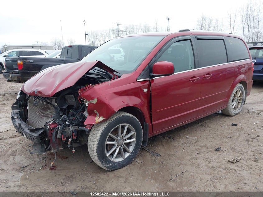 2014 Dodge Caravan 3.6 Se Red Lot 111012582422 Vin 2C4RDGBG8ER200796