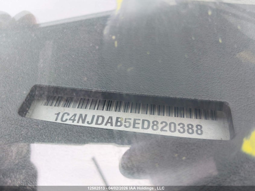 2014 Jeep Compass VIN: 1C4NJDAB5ED820388 Lot: 12582513