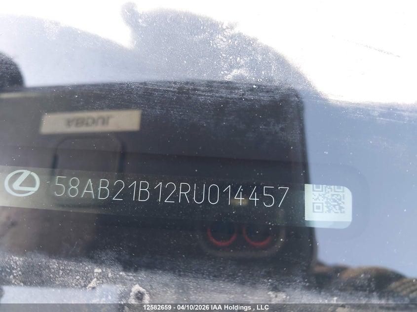 2024 Lexus Es 300H 300H VIN: 58AB21B12RU014457 Lot: 12582659